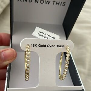NWT 18K Gold Hoops